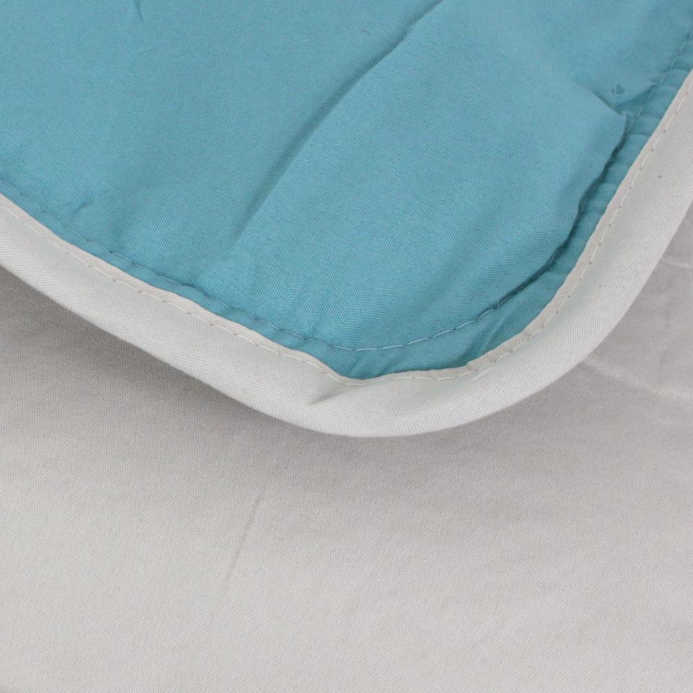 Couette été 140x200 cm COCOON BICOLORE Lac/Galet garnissage fibre polyester 200 g/m2