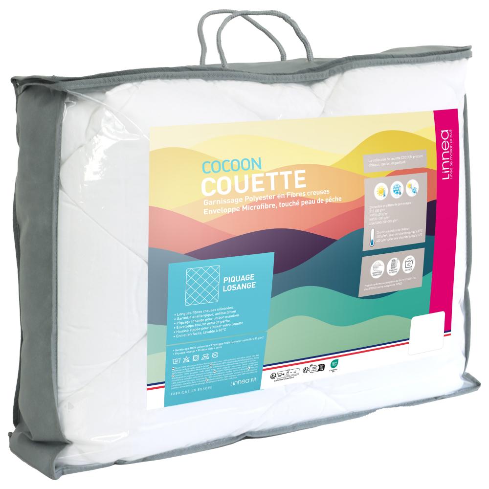 Couette hiver 160x200 cm COCOON garnissage fibre polyester 400 g/m2