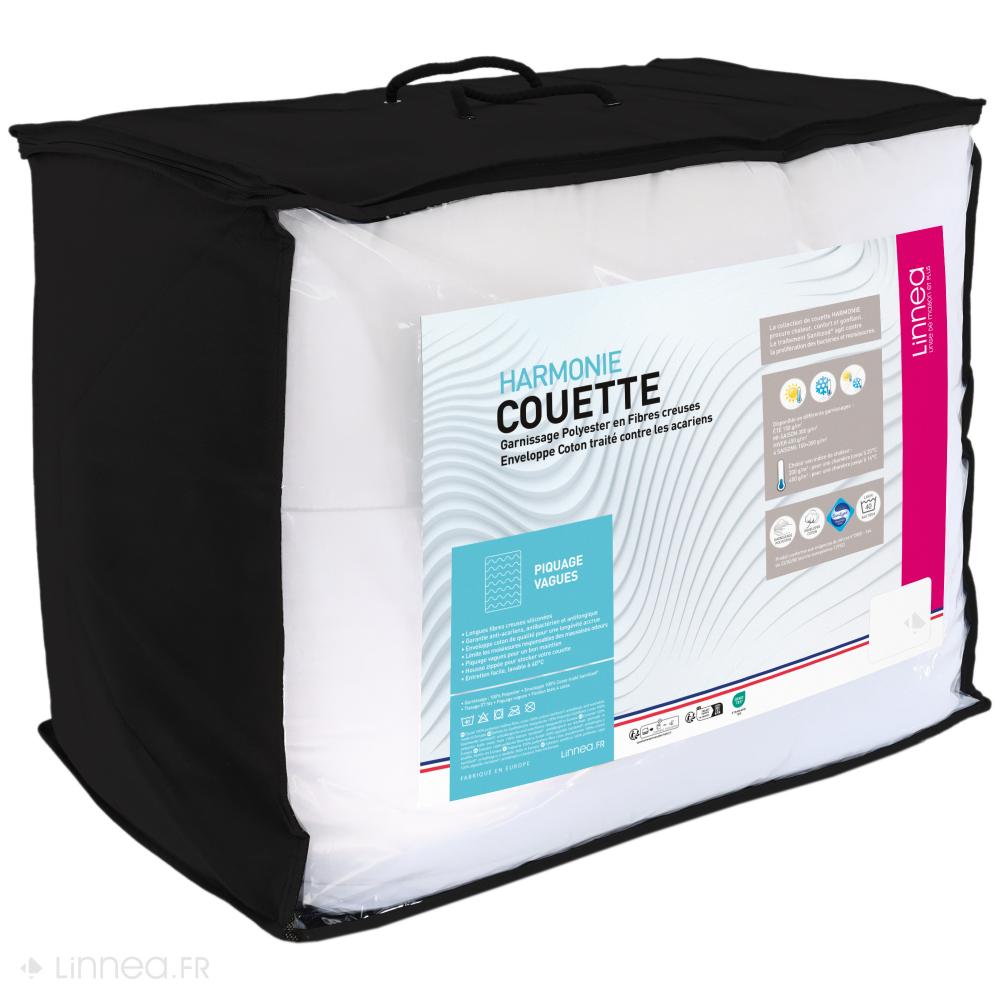 Couette 4 saisons 260x240 cm HARMONIE garnissage fibre polyester 150+300 = 450 g/m2