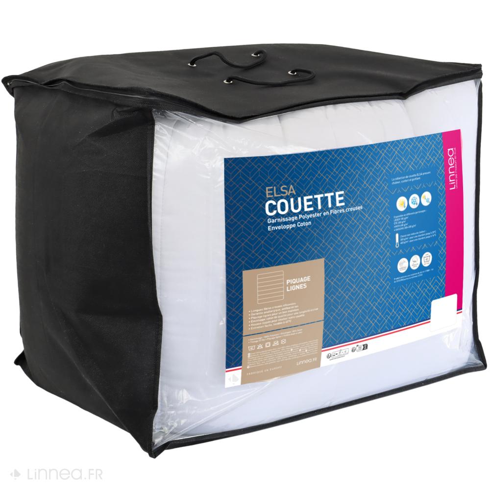 Couette 280x240 cm 4 saisons ELSA garnissage fibre polyester 200+300 = 500 g/m2
