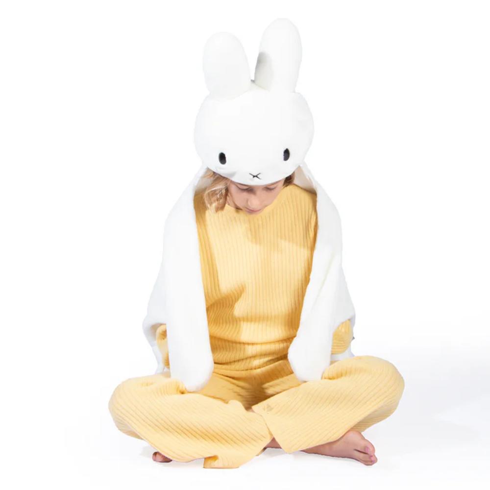 Déguisement en peluche en acrylique 100x110 cm lapin miffy blanc
