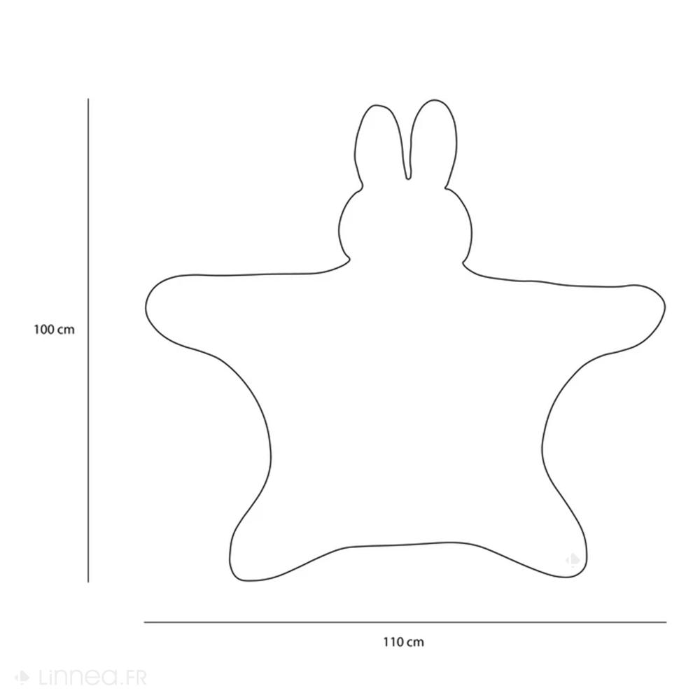 Déguisement en peluche en acrylique 100x110 cm lapin miffy blanc