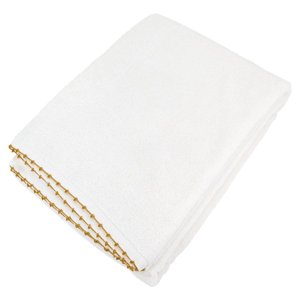 Drap de bain 100x150 cm pur coton collection ORLA avec picueta jaune