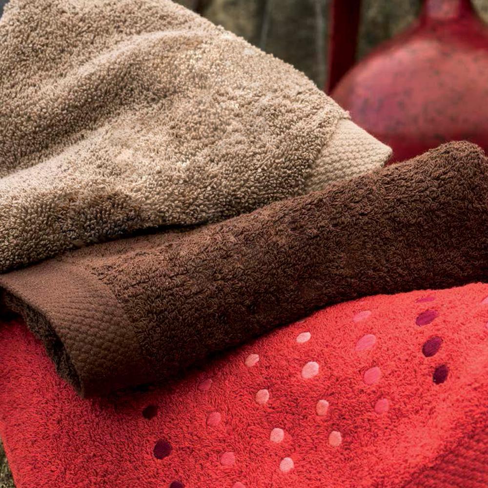 Drap de bain 100x150 cm 100% coton 550 g/m2 PURE POINTS Rouge