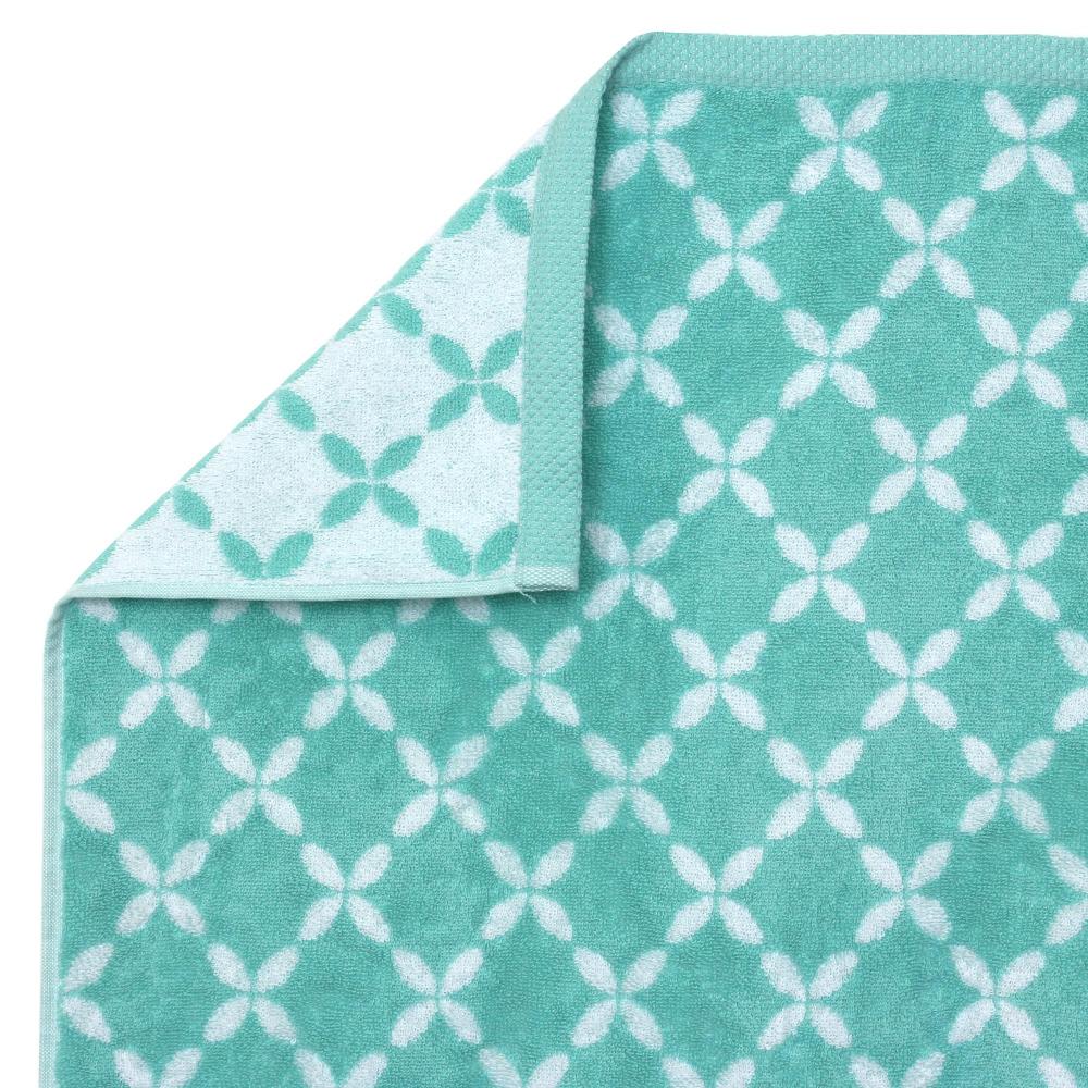 Drap de bain 100x150 cm SHIBORI floral Vert 100% coton 500 g/m2