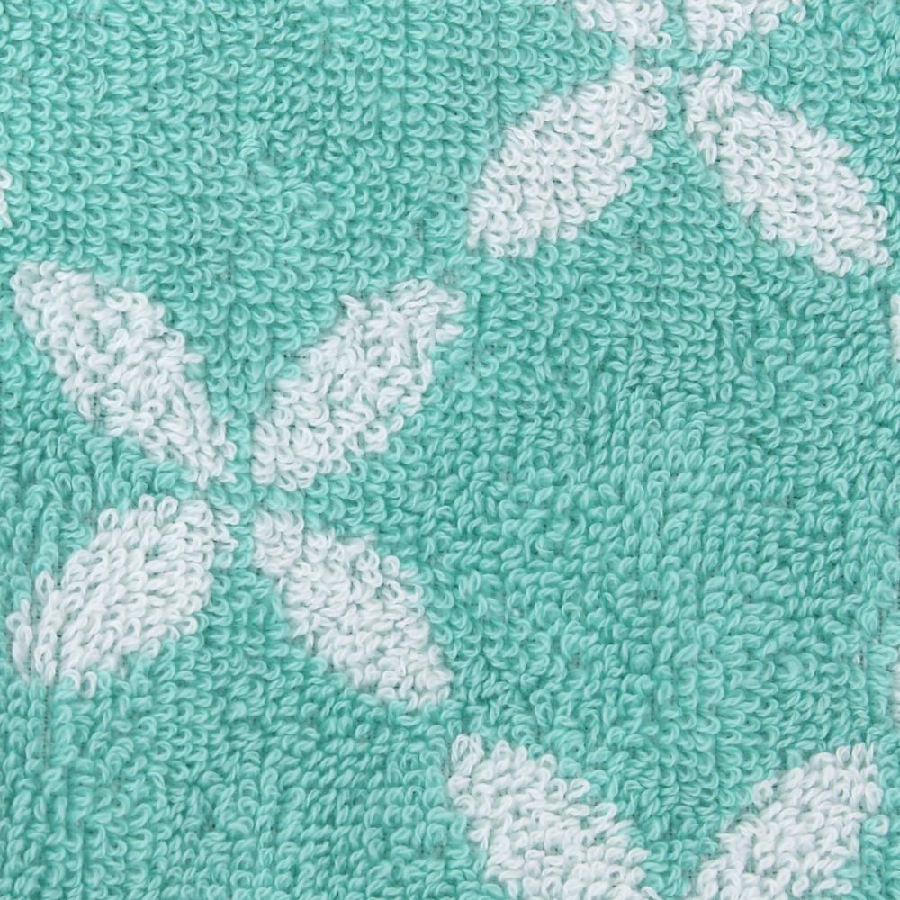 Drap de bain 100x150 cm SHIBORI floral Vert 100% coton 500 g/m2