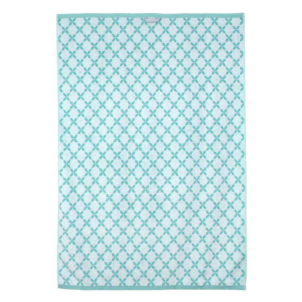 Drap de bain 100x150 cm SHIBORI floral Vert 100% coton 500 g/m2