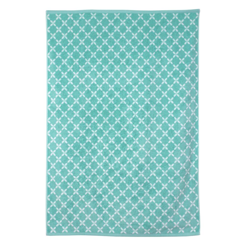 Drap de bain 100x150 cm SHIBORI floral Vert 100% coton 500 g/m2