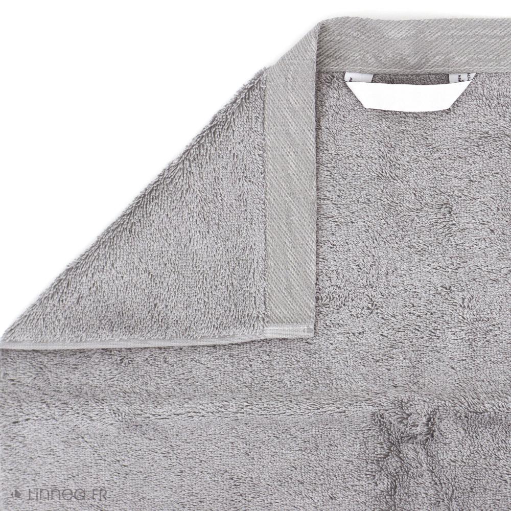 Drap de douche 70x140 cm 100% coton peigné ALBA argent