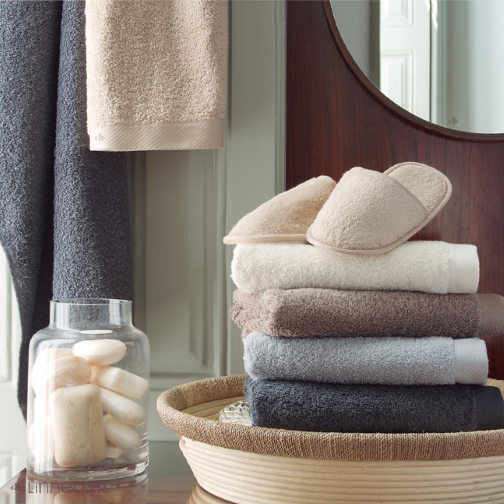 Drap de douche 70x140 cm 100% coton peigné ALBA prune