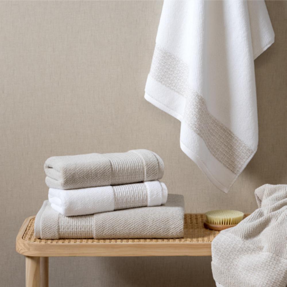 Drap de douche 70x140 cm pur coton collection MELLOW blanc