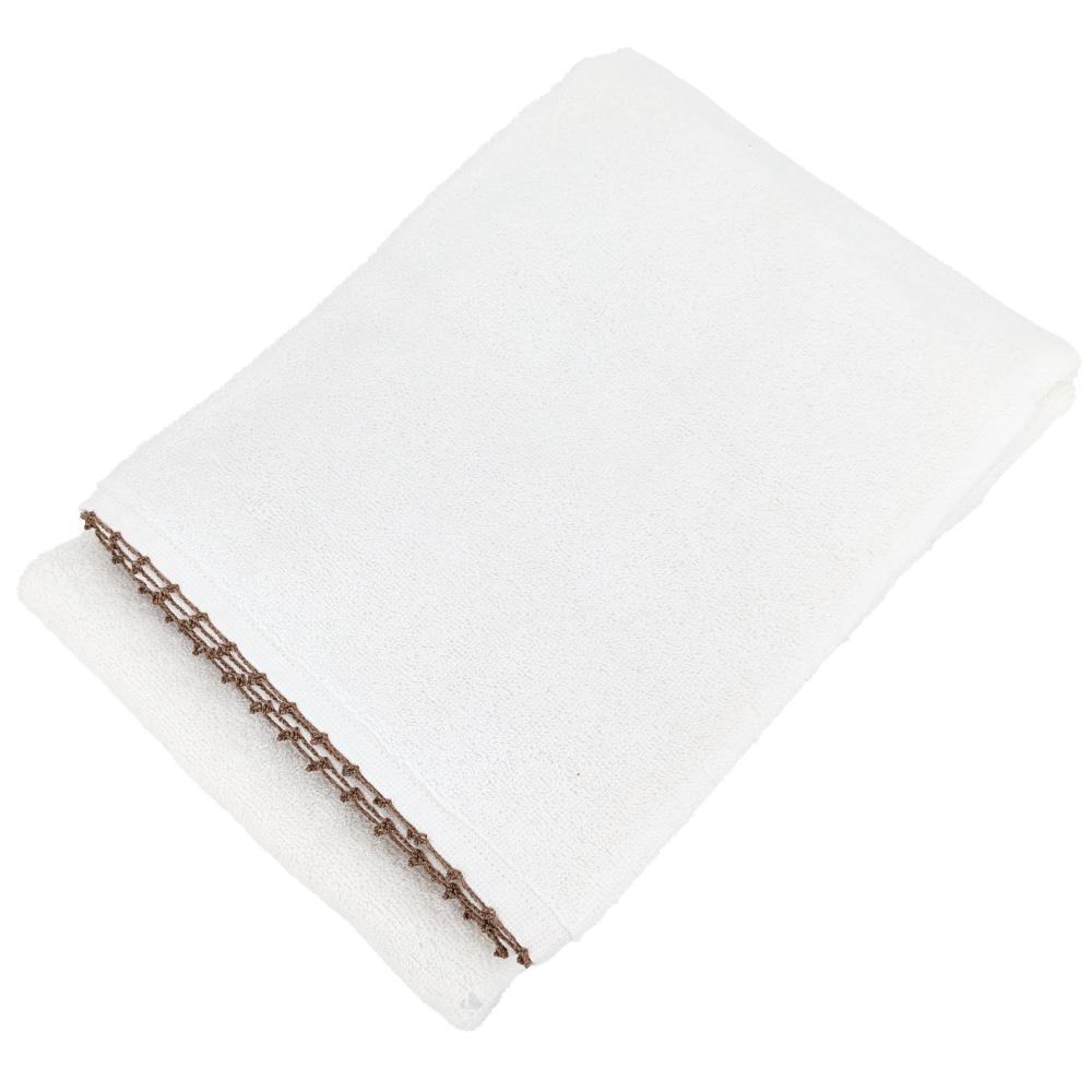 Drap de douche 70x140 cm pur coton collection ORLA avec picueta beige