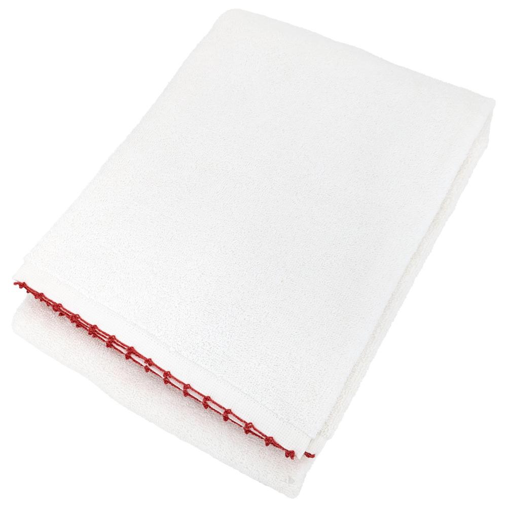 Drap de douche 70x140 cm pur coton collection ORLA avec picueta rose