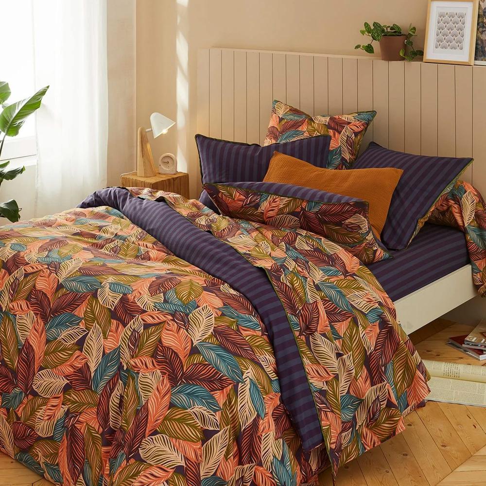 Drap housse 140x190 cm percale de coton AUDACIEUSE bonnet 30 cm