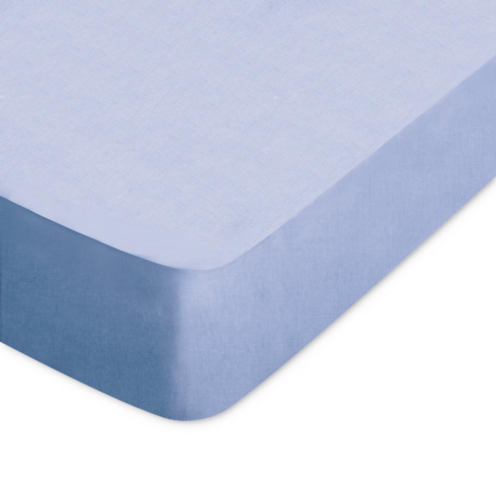 Drap housse uni 160x210 cm bonnet 30 cm 100% coton ALTO Belle ile