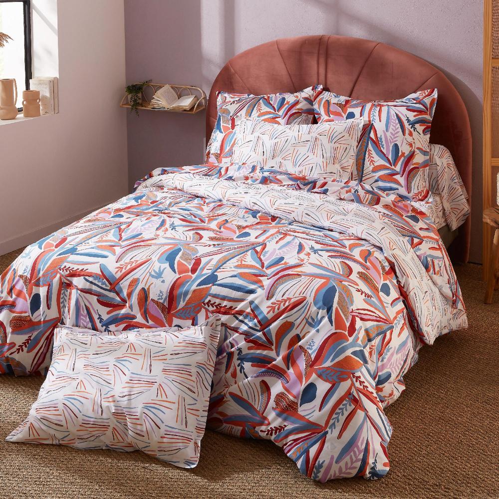 Drap housse imprimé 80x200 cm 100% coton PERROQUET Salsa Bonnet 30 cm
