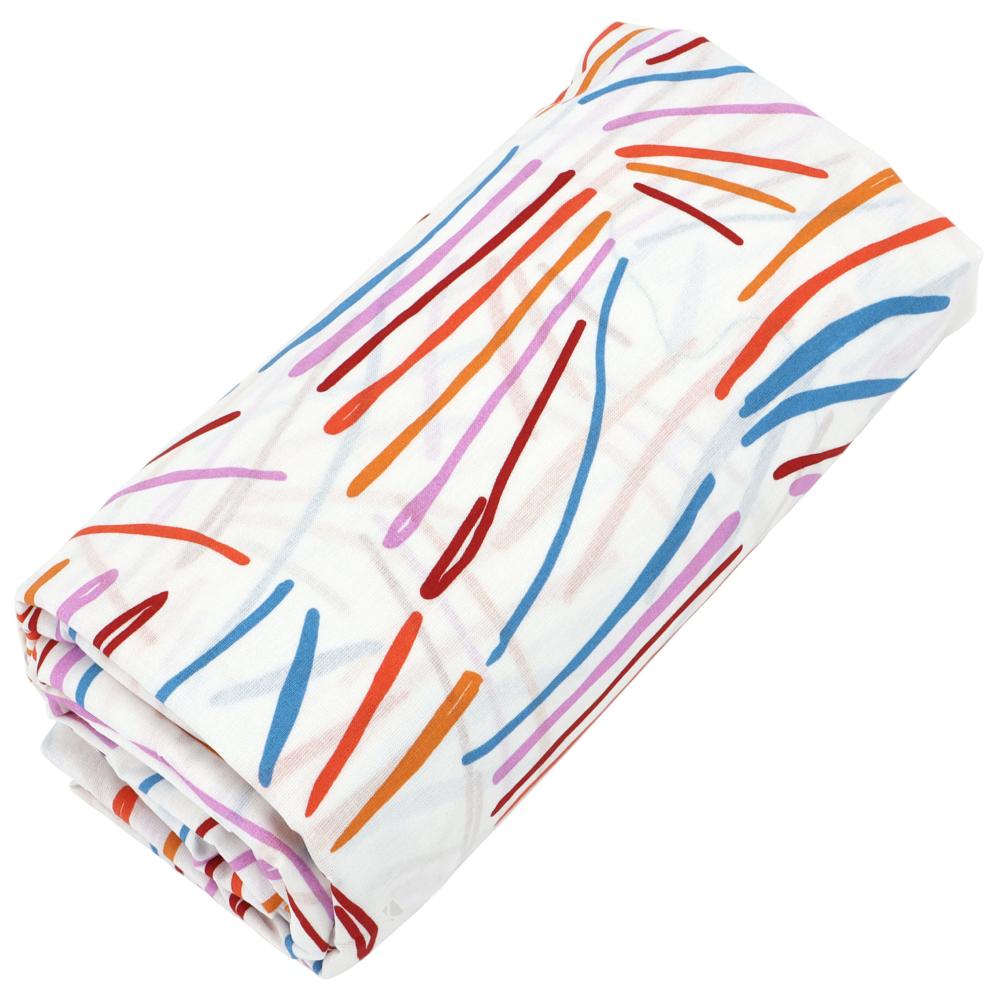 Drap housse imprimé 80x200 cm 100% coton PERROQUET Salsa Bonnet 30 cm