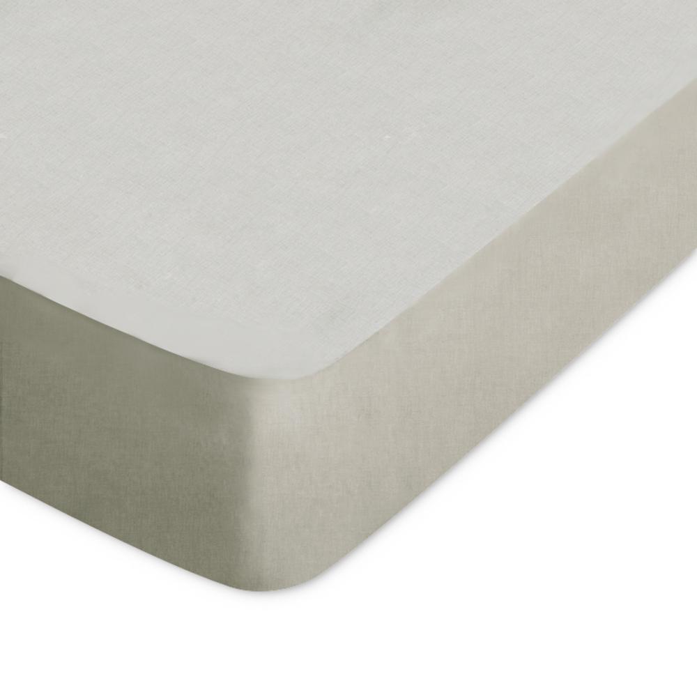Drap housse uni 90x220 cm bonnet 30 cm 100% coton ALTO Chamois