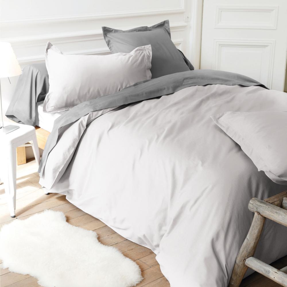Drap housse relaxation uni 2x70x190 cm 100% coton ALTO Calcium - TPR Tête et pied relevable