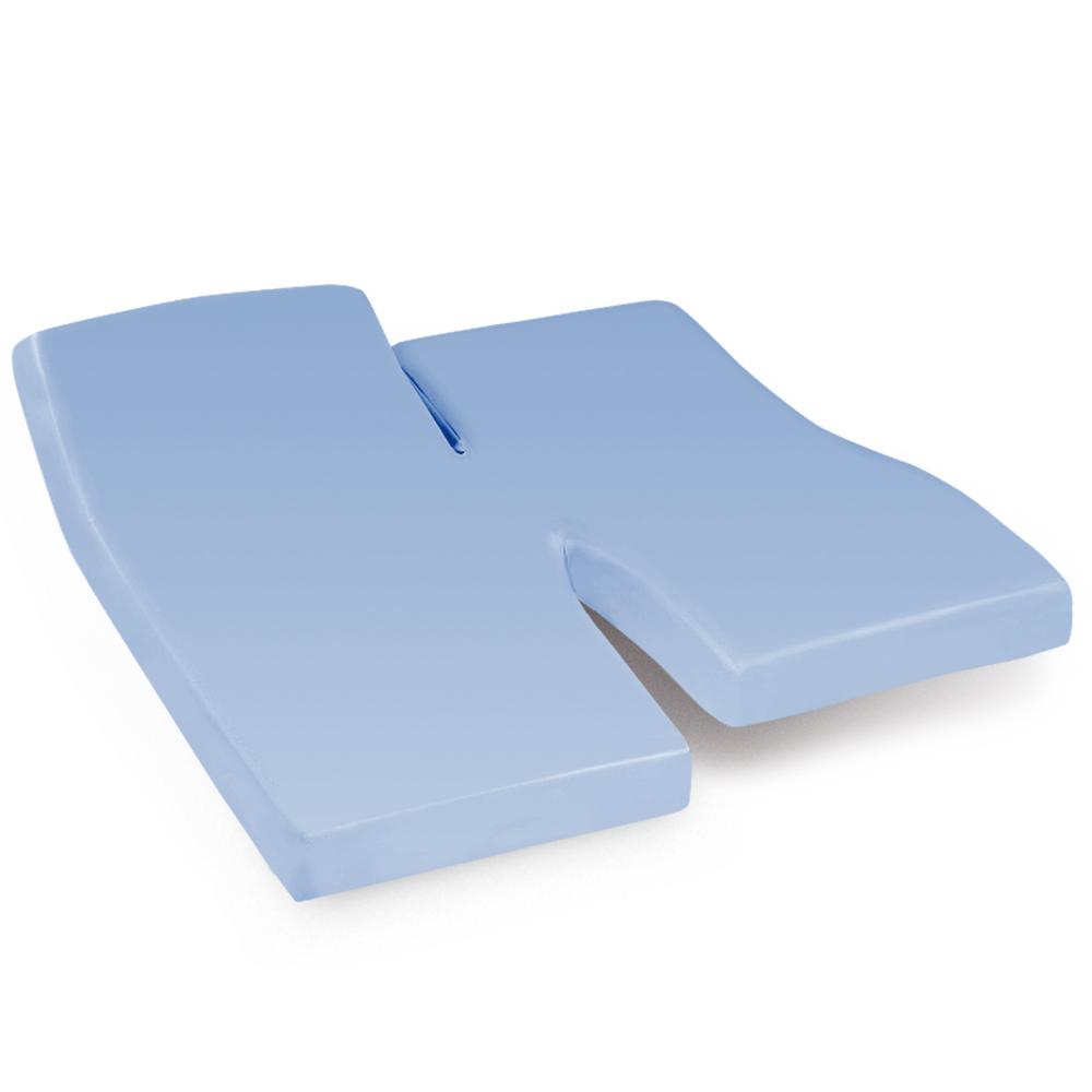 Drap housse relaxation uni 2x80x200 cm 100% coton ALTO Belle ile - TPR Tête et pied relevable