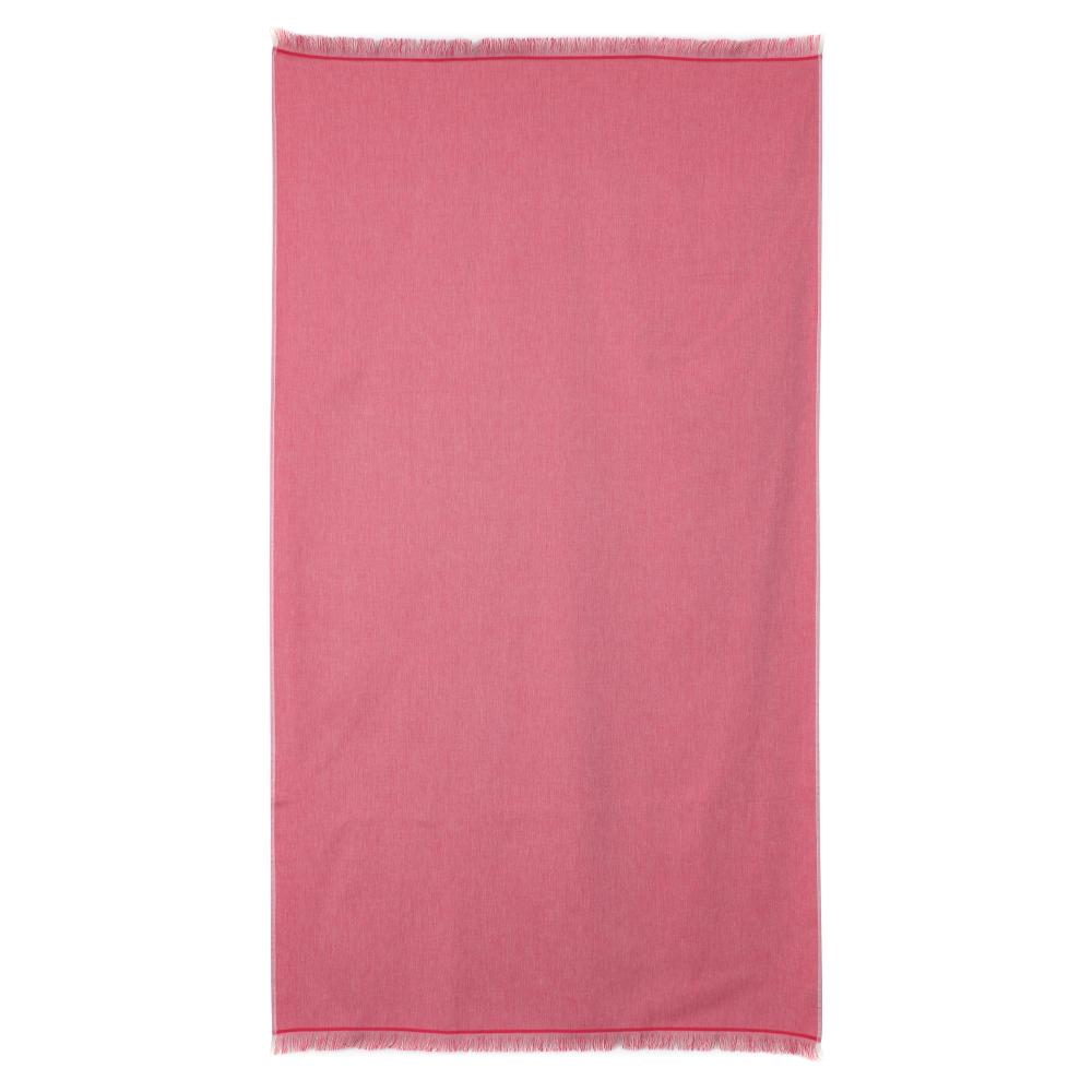 Drap de plage Fouta 100x180 cm 100% coton 290 g/m² LUBECK Rouge