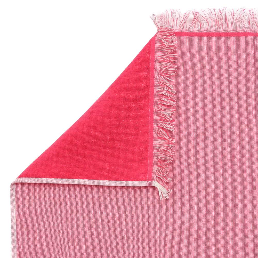 Drap de plage Fouta 100x180 cm 100% coton 290 g/m² LUBECK Rouge