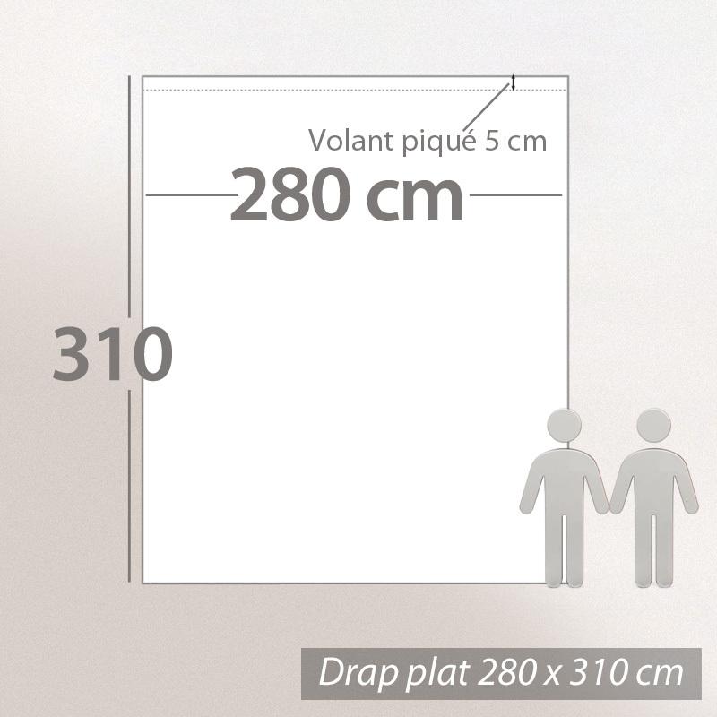 Drap plat 280x310 cm 100% coton MALICE