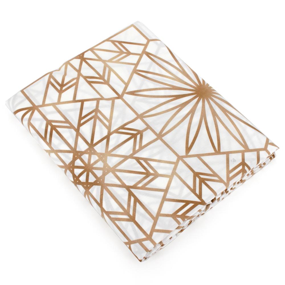 Drap plat 280x325 cm percale 100% coton GABRIELLE jaune champagne