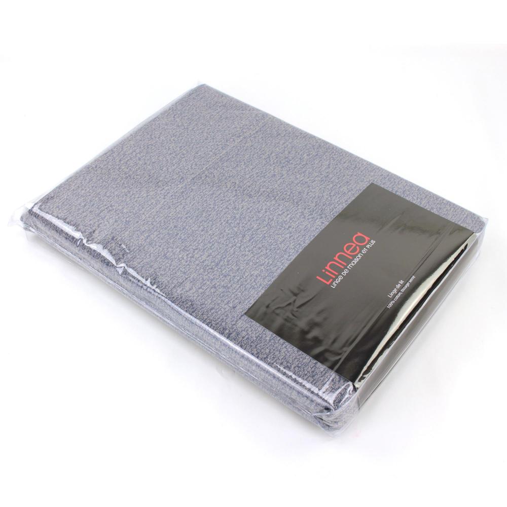 Drap plat 270x310 cm Satin de coton VENDOME Bleu
