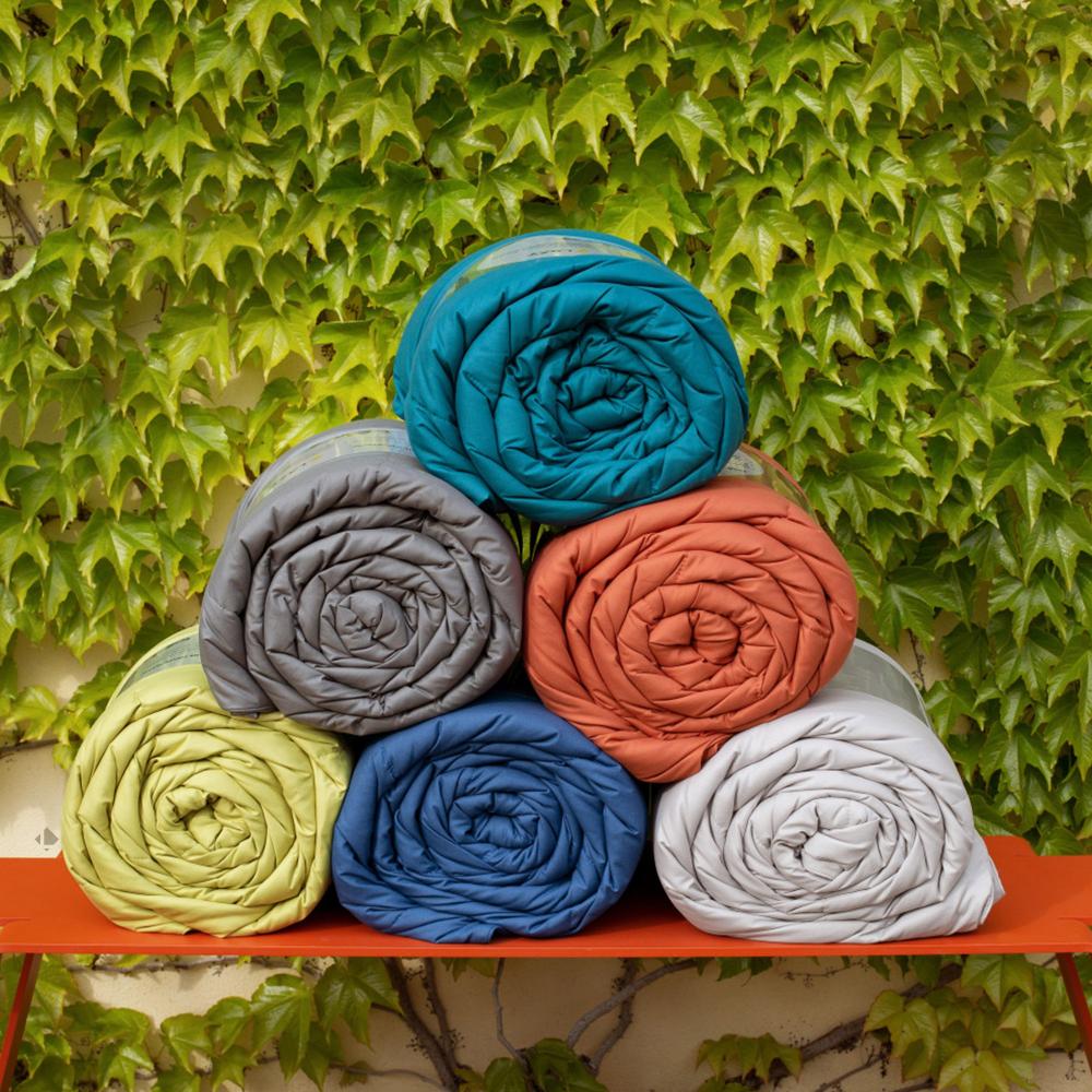 Edredon en polyester et microfibre 140x160 cm LAZY gris acier