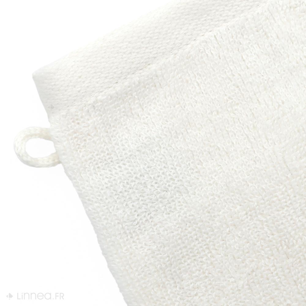 Lot de 2 gants de toilette 16x21 cm coton RIBBON II beige
