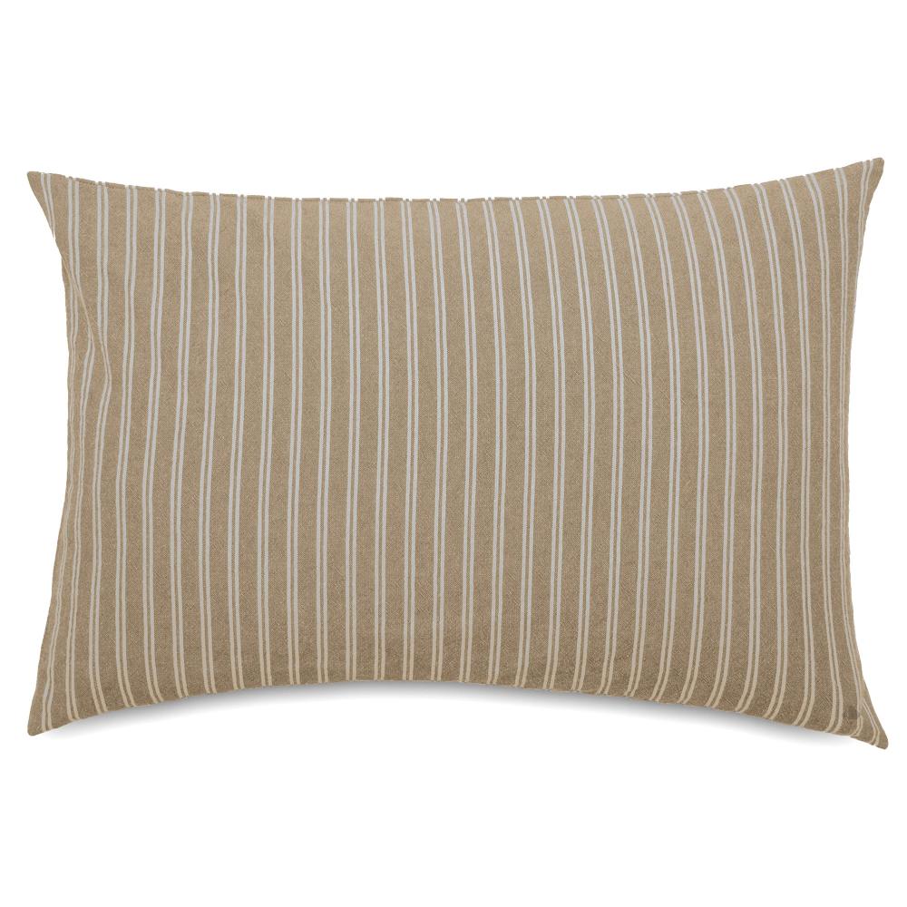 Housse de coussin coton lavé 40x60 cm LILI DÉCO marron camel