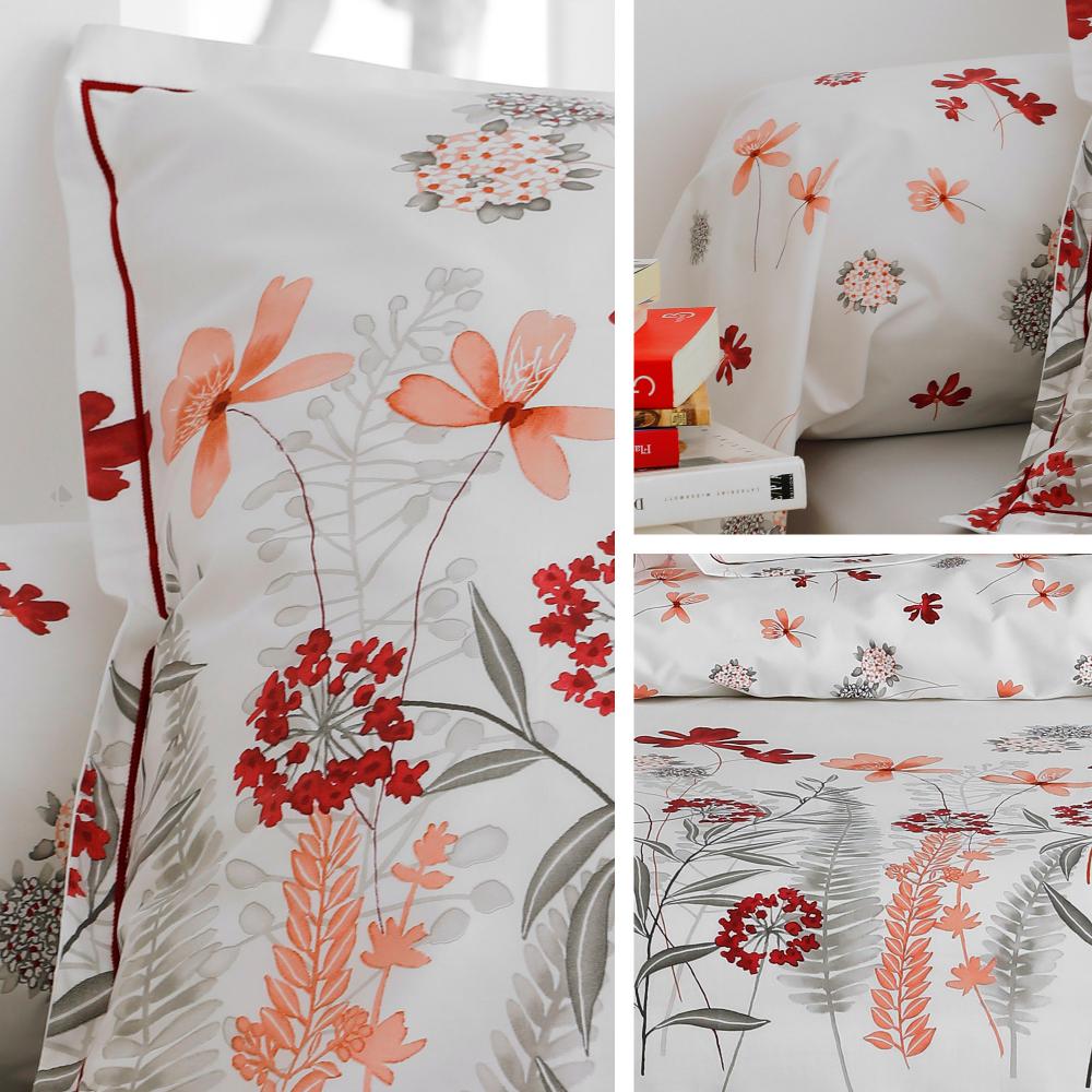 Housse de couette 240x220 cm Percale pur coton PETITE FOLIE Rouge