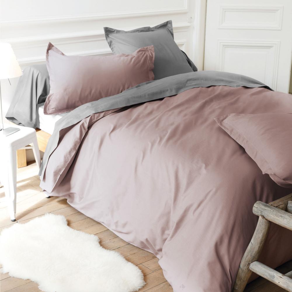 Housse de couette uni 260x240 cm 100% coton ALTO Violine