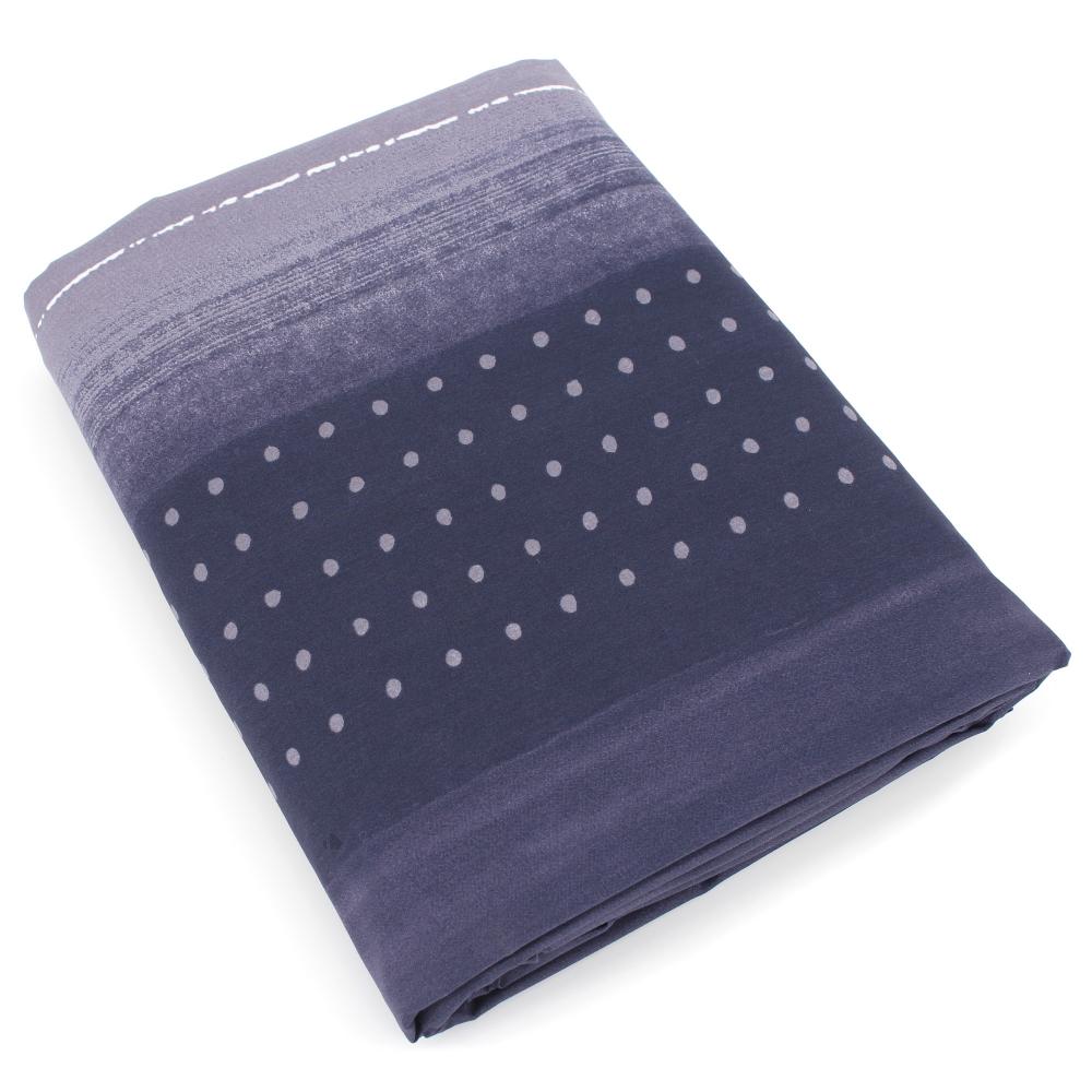 Housse de couette 280x240 cm Percale pur coton JAZZ Bleu