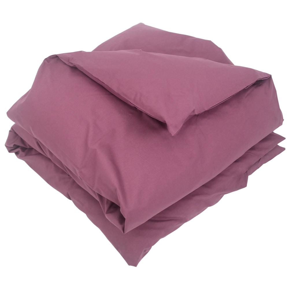 Housse de couette uni 300x240 cm 100% coton ALTO Raisin