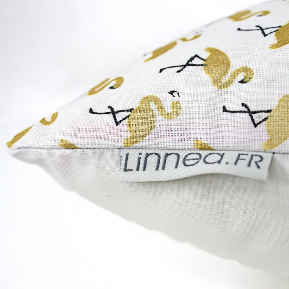 Housse de coussin 30X50 cm FLAMINGO Or