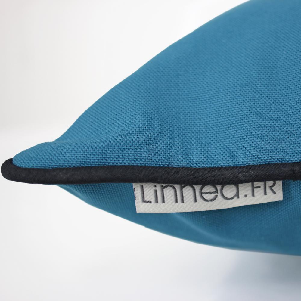 Housse de coussin 30x50 cm MONTSEGUR bleu Prusse