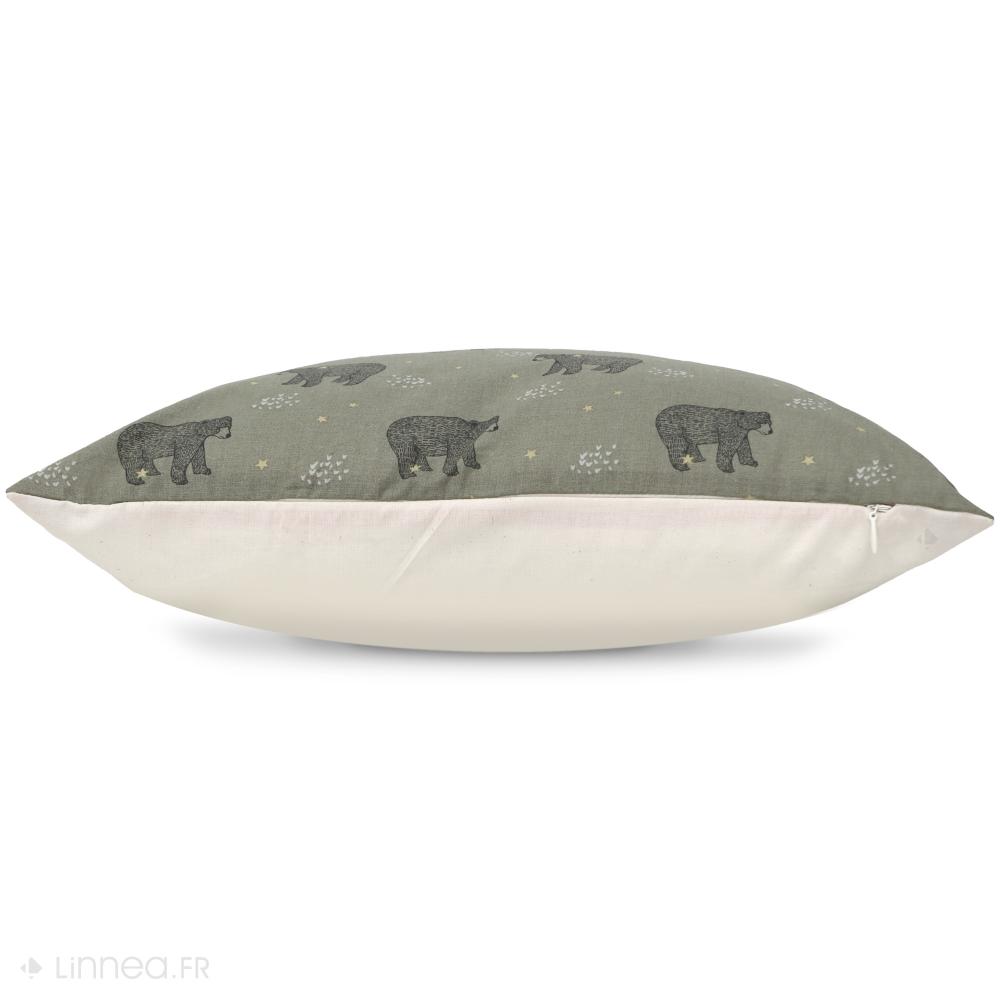 Housse de coussin 40x40 cm BALOO vert Kaki