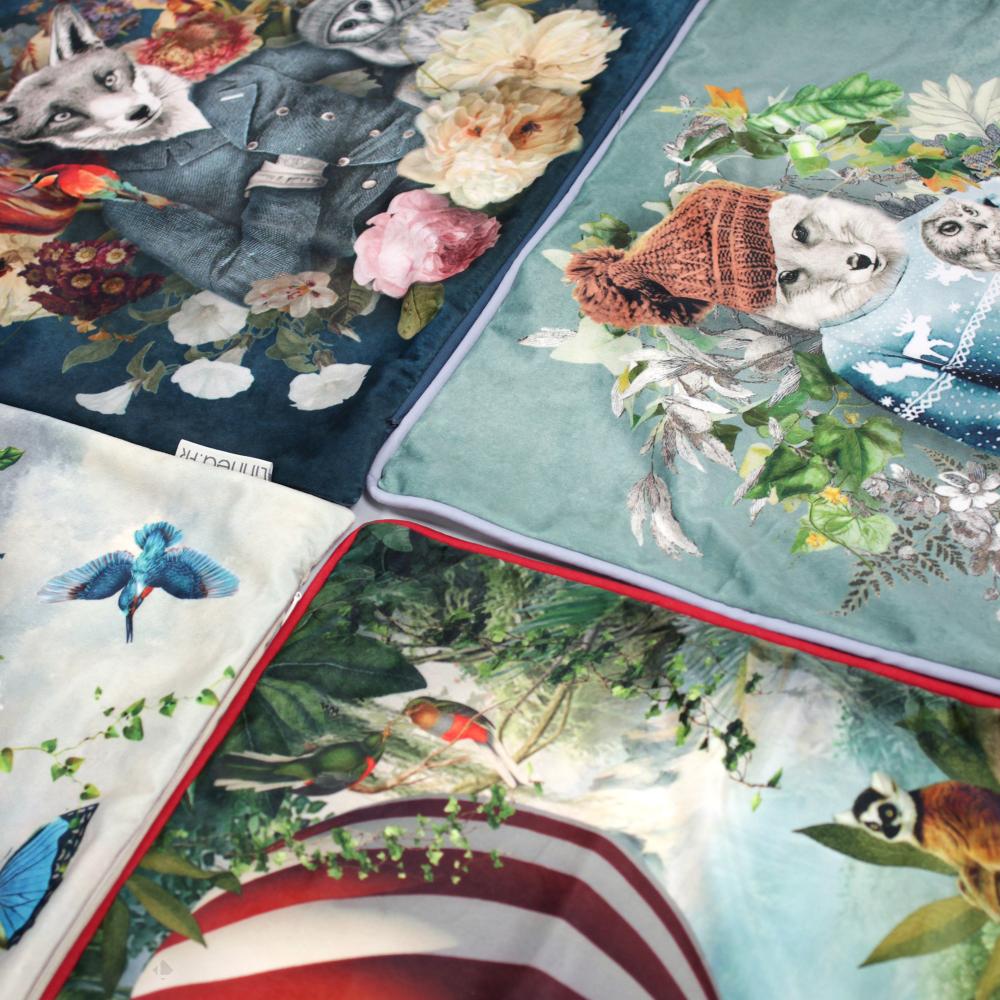 Housse de coussin 45x45 cm WONDERLAND Renard gentleman