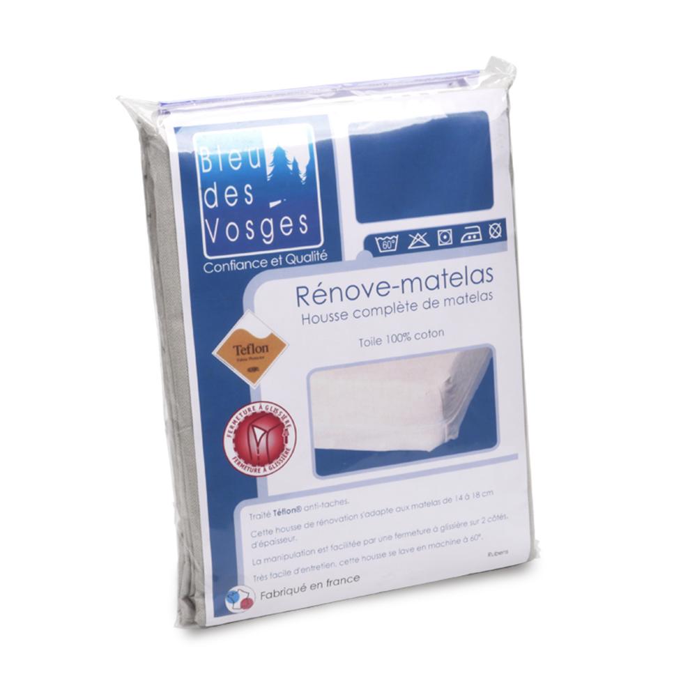 Rénove matelas Rubens, housse 200x200cm, matelas 18 à 22cm