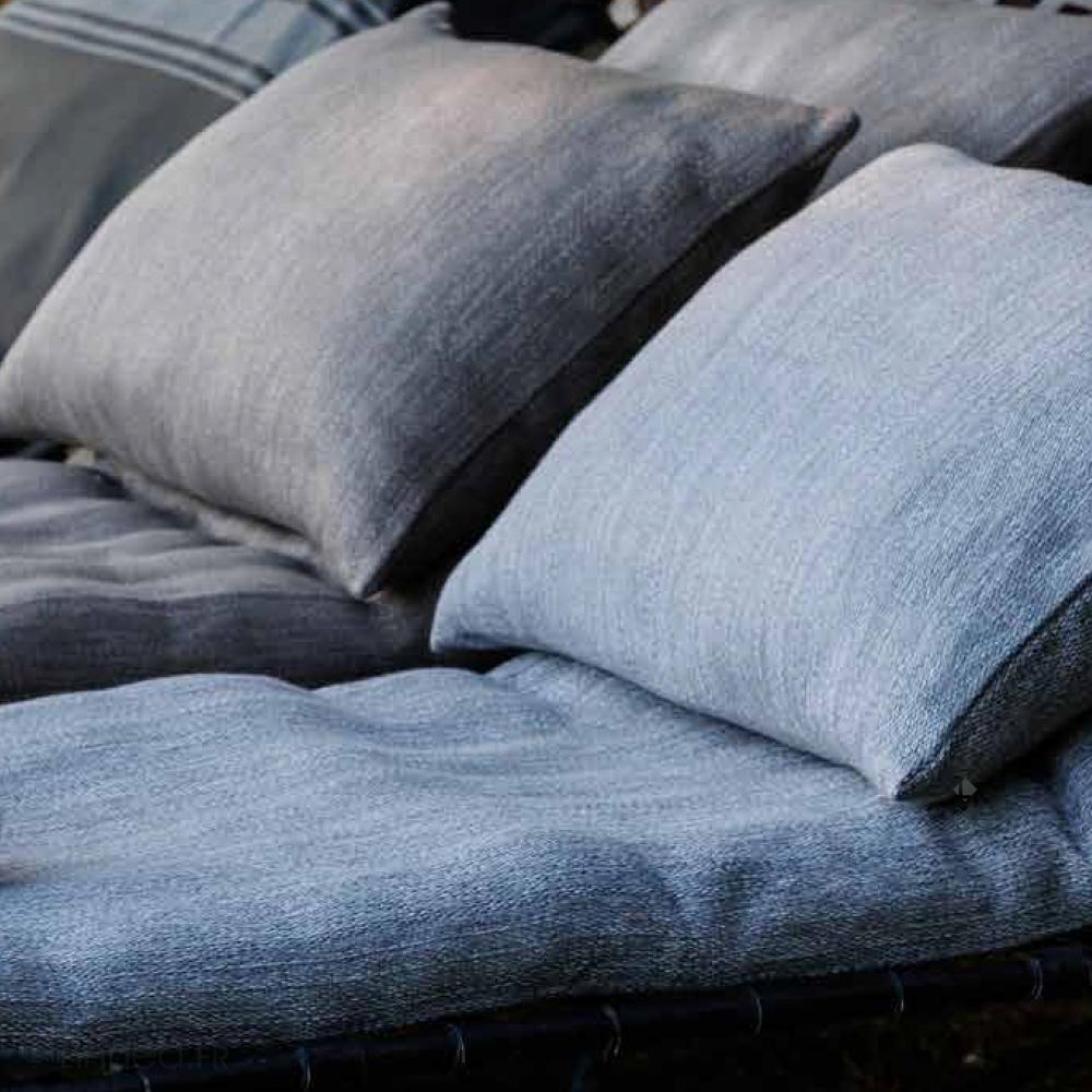 Housse de coussin 50x70 cm collection SYRACUSE tissu Oléfine gris chevreuil