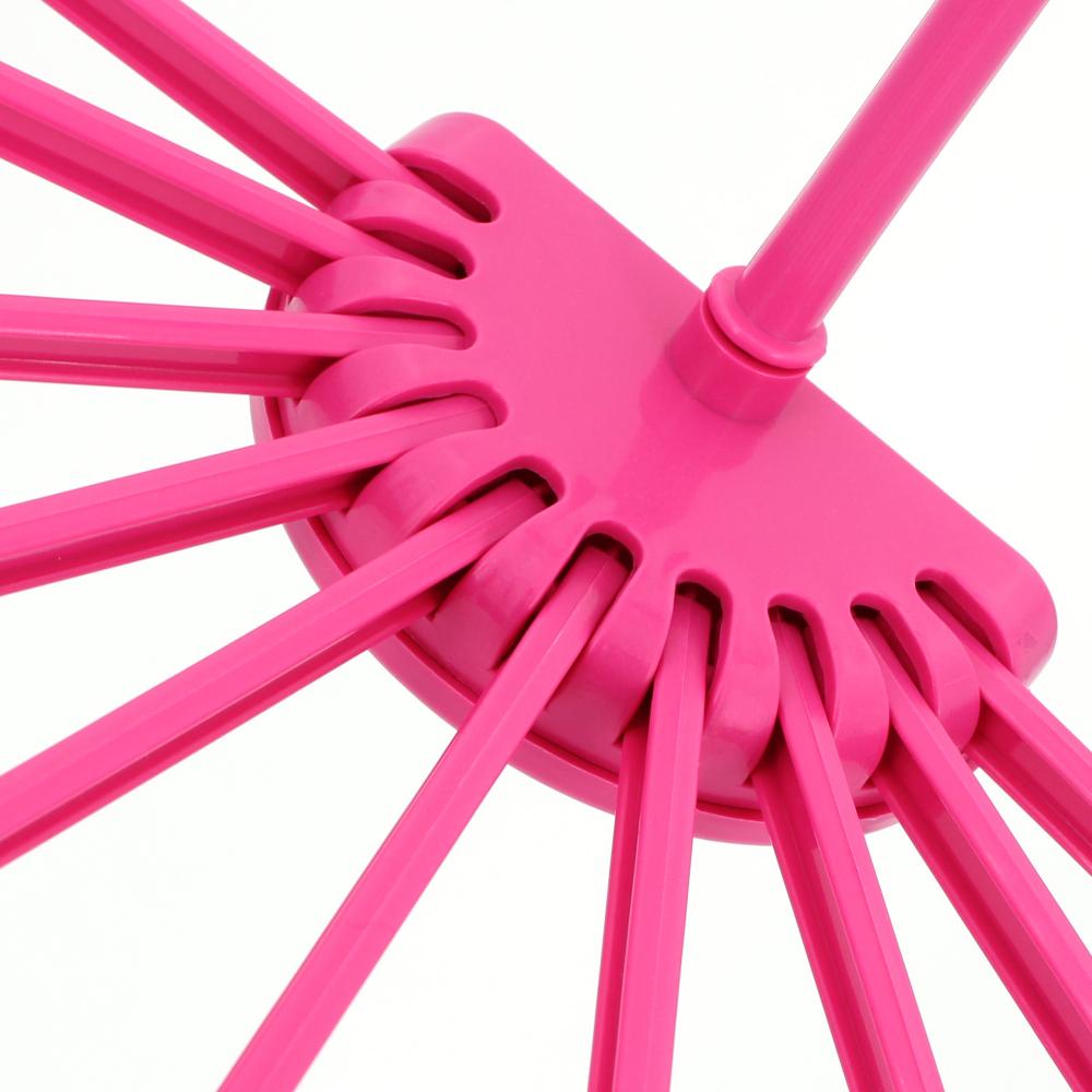 Lot de 2 séchoirs à linge pliables à suspendre avec 10 pinces en plastique rose