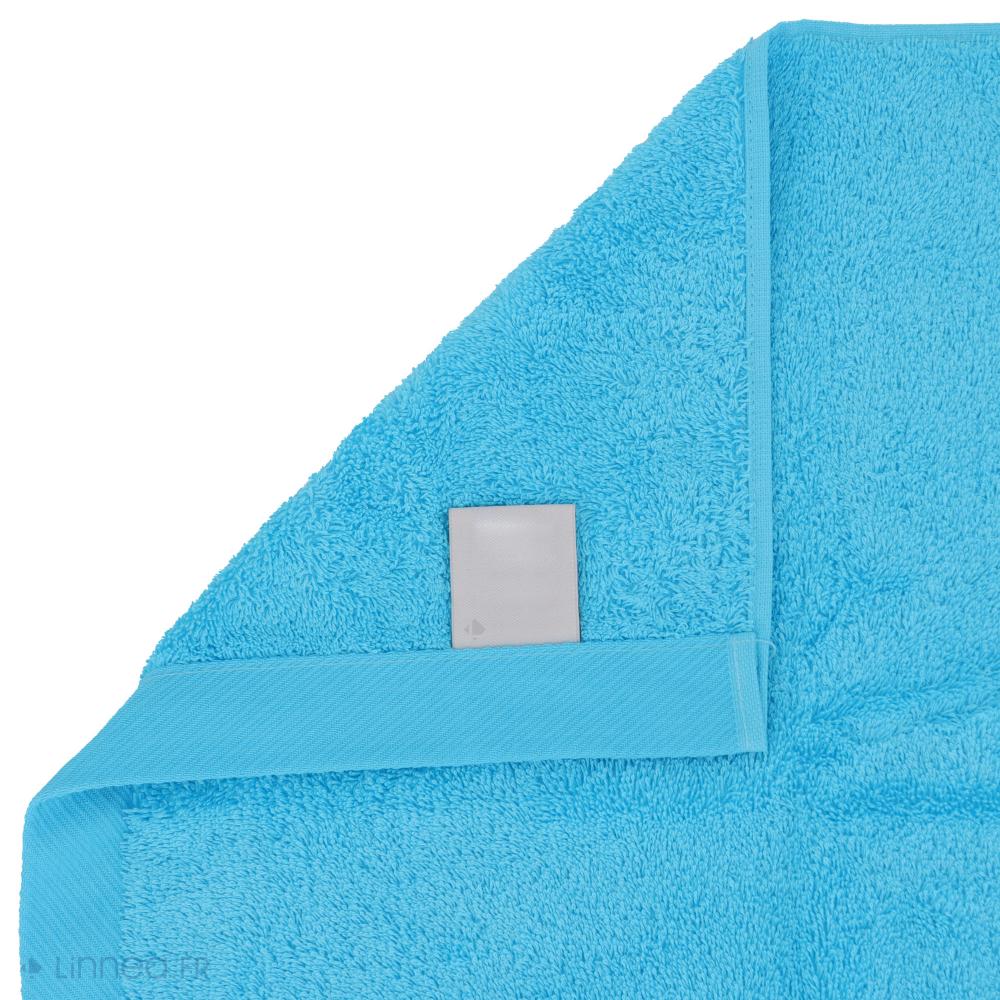 Lot de 2 serviettes invité 30x30 cm 100% coton peigné ALBA bleu océan