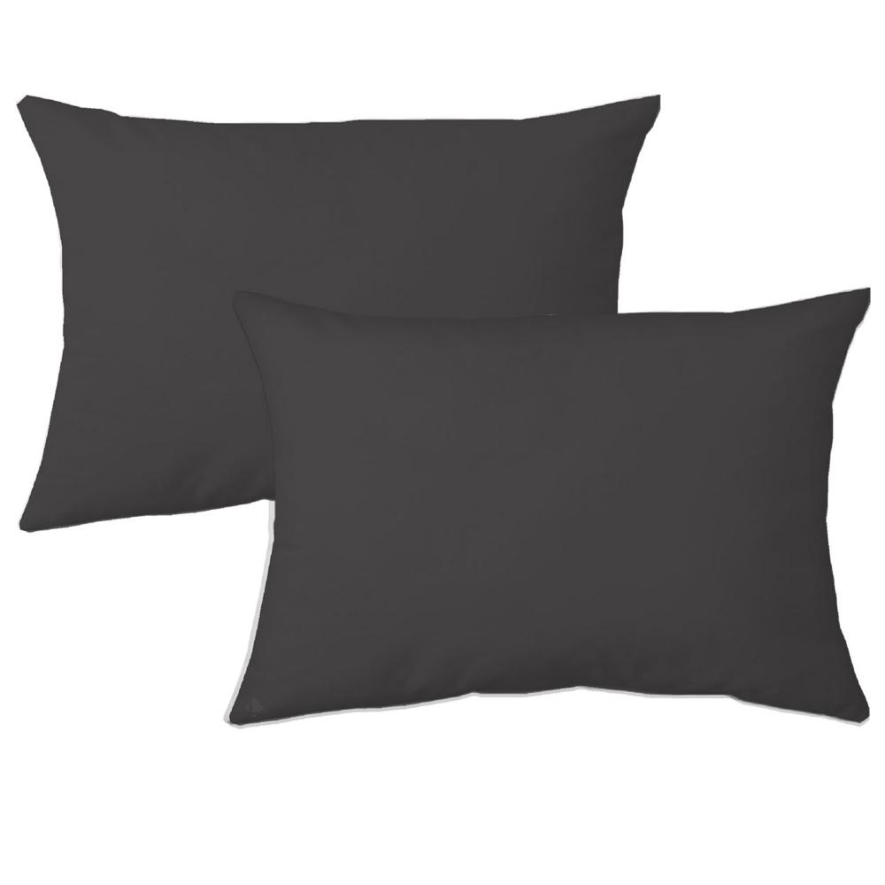 Lot de 2 taies d'oreiller 50x70 cm polyester microfibre LAGO magnet