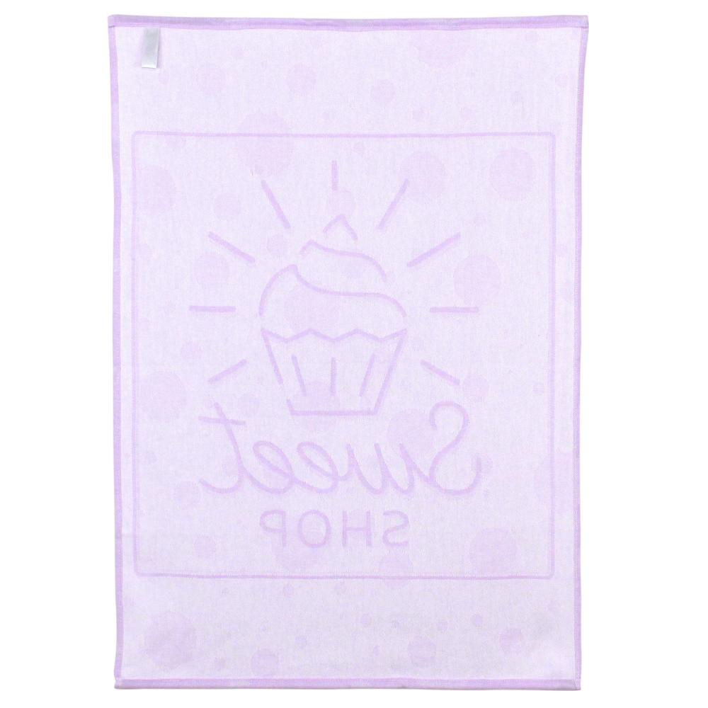 Lot de 2 torchons de cuisine toile 50x70 cm SHOP rose