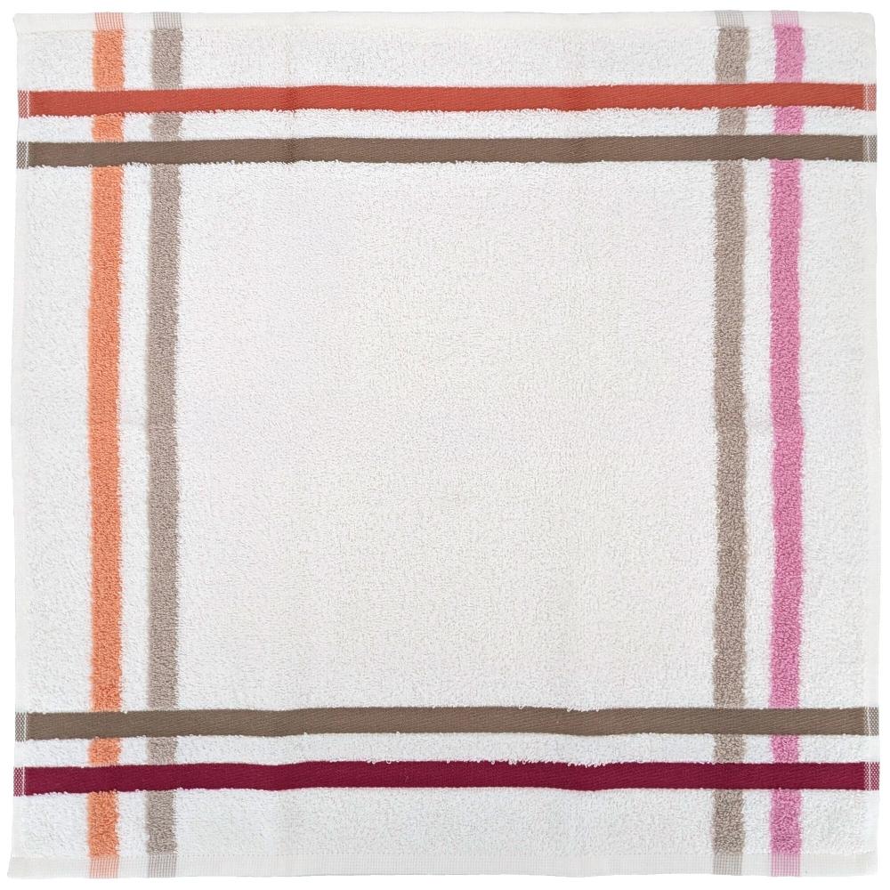 Lot de 2 torchons de cuisine éponge 50x50 cm LINE rose/orange