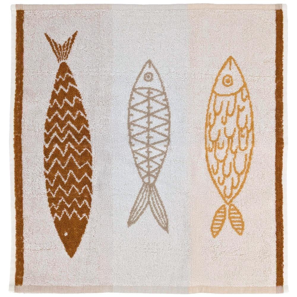 Lot de 2 torchons de cuisine éponge 50x50 cm collection MARIS jaune