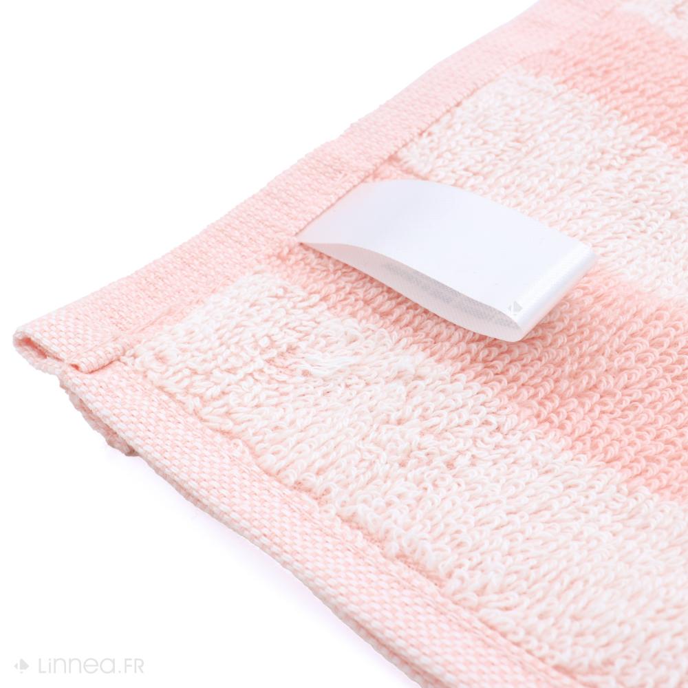 Lot de 2 torchons de cuisine éponge 50x50 cm coton PAT II rose
