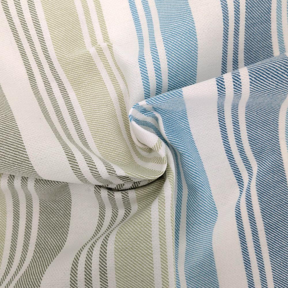Lot de 2 torchons de cuisine toile 50x70 cm collection LINE bleu/vert